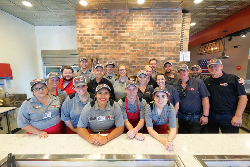 your pie pizza restaurant franchise employees group pic