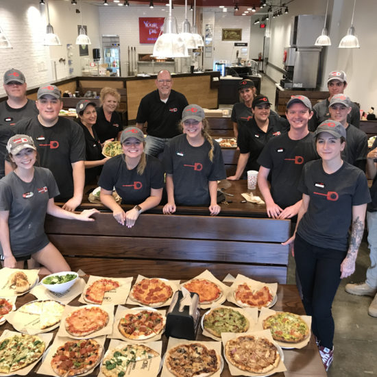 your pie pizza restaurant franchise employees group pic